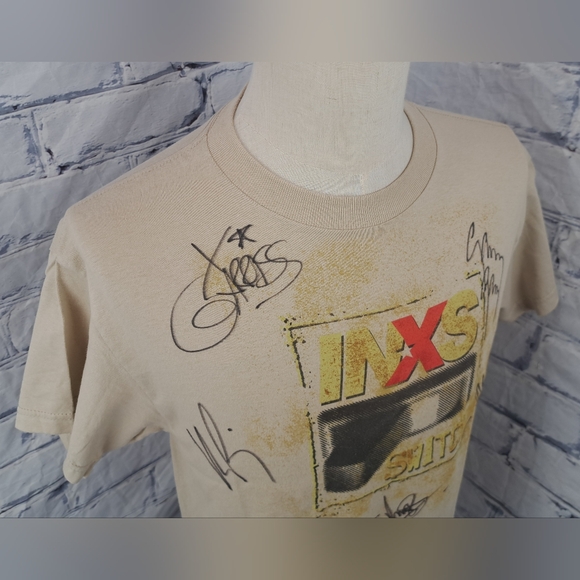 tennessee river INXS Autographed T-Shirt Tee 6 Signatures Music Band Mens Medium - Picture 4 of 12